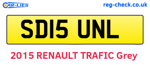 SD15UNL are the vehicle registration plates.