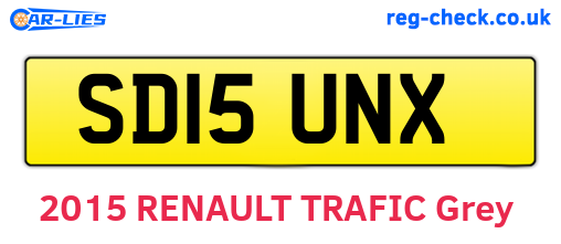 SD15UNX are the vehicle registration plates.
