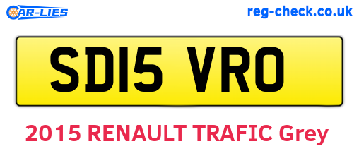 SD15VRO are the vehicle registration plates.