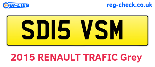 SD15VSM are the vehicle registration plates.