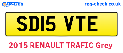 SD15VTE are the vehicle registration plates.