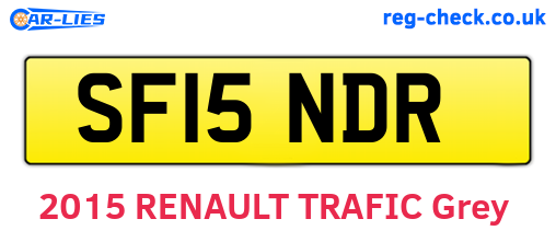 SF15NDR are the vehicle registration plates.
