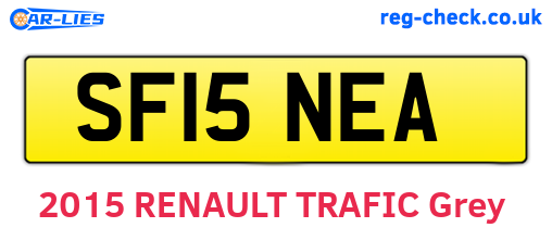 SF15NEA are the vehicle registration plates.