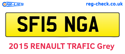 SF15NGA are the vehicle registration plates.