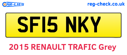 SF15NKY are the vehicle registration plates.