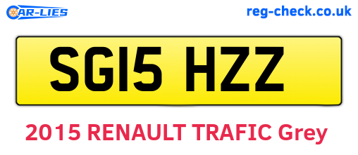 SG15HZZ are the vehicle registration plates.