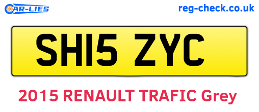 SH15ZYC are the vehicle registration plates.