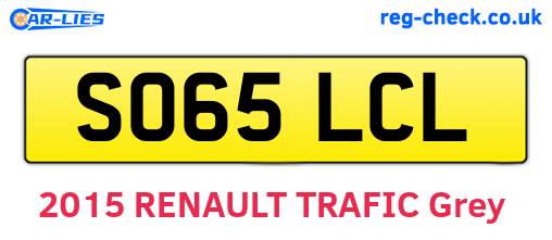 SO65LCL are the vehicle registration plates.
