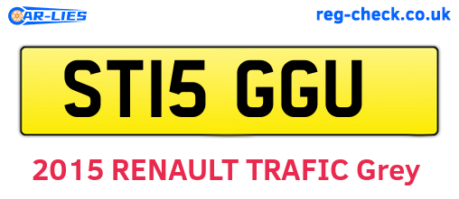 ST15GGU are the vehicle registration plates.