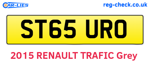 ST65URO are the vehicle registration plates.