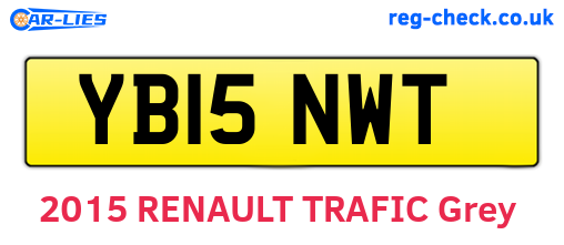 YB15NWT are the vehicle registration plates.