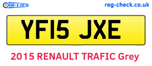 YF15JXE are the vehicle registration plates.