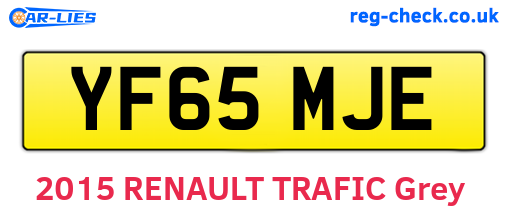 YF65MJE are the vehicle registration plates.