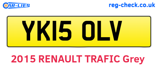 YK15OLV are the vehicle registration plates.
