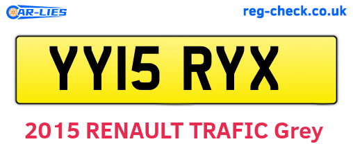 YY15RYX are the vehicle registration plates.