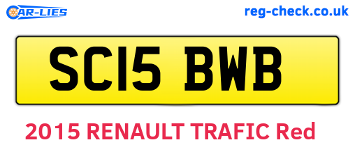 SC15BWB are the vehicle registration plates.