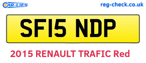 SF15NDP are the vehicle registration plates.