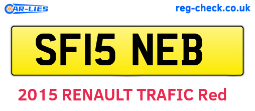 SF15NEB are the vehicle registration plates.