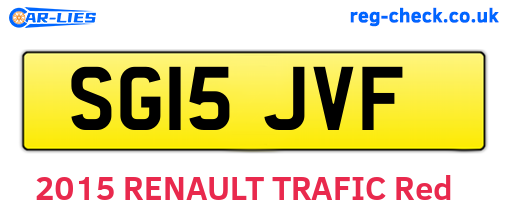 SG15JVF are the vehicle registration plates.