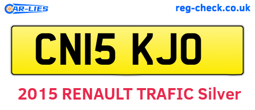 CN15KJO are the vehicle registration plates.