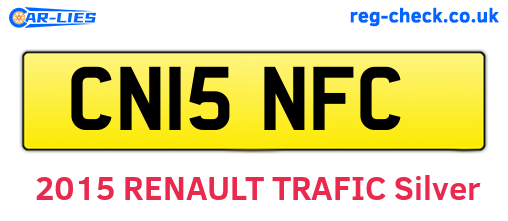 CN15NFC are the vehicle registration plates.
