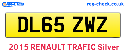DL65ZWZ are the vehicle registration plates.