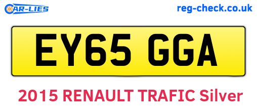 EY65GGA are the vehicle registration plates.