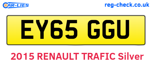EY65GGU are the vehicle registration plates.