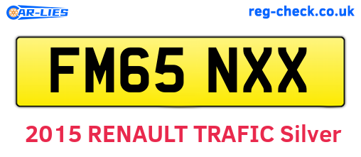 FM65NXX are the vehicle registration plates.