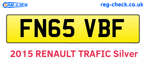 FN65VBF are the vehicle registration plates.