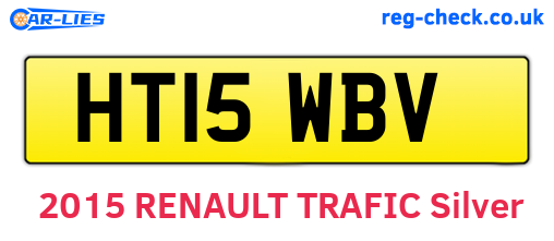 HT15WBV are the vehicle registration plates.