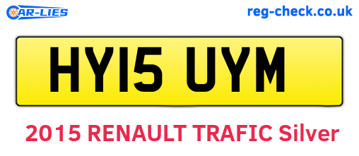 HY15UYM are the vehicle registration plates.