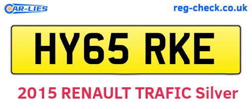 HY65RKE are the vehicle registration plates.