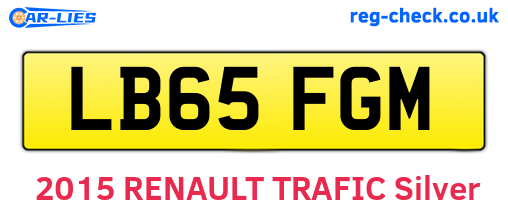 LB65FGM are the vehicle registration plates.