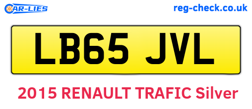 LB65JVL are the vehicle registration plates.