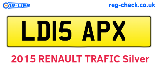 LD15APX are the vehicle registration plates.