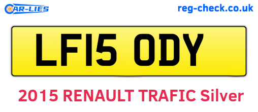 LF15ODY are the vehicle registration plates.