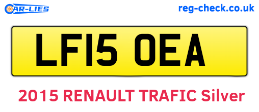 LF15OEA are the vehicle registration plates.