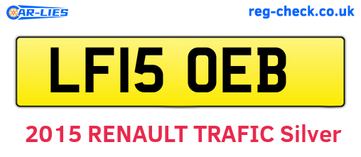 LF15OEB are the vehicle registration plates.