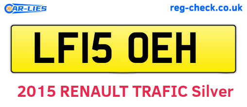 LF15OEH are the vehicle registration plates.
