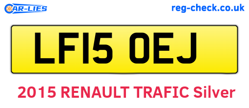 LF15OEJ are the vehicle registration plates.