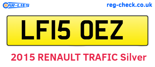 LF15OEZ are the vehicle registration plates.