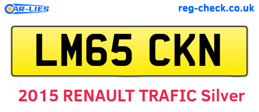 LM65CKN are the vehicle registration plates.