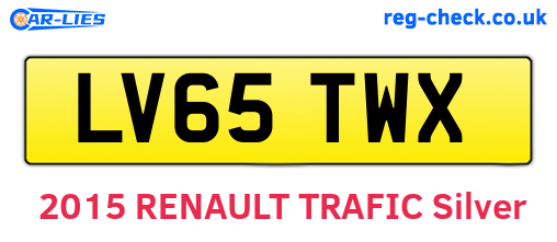 LV65TWX are the vehicle registration plates.