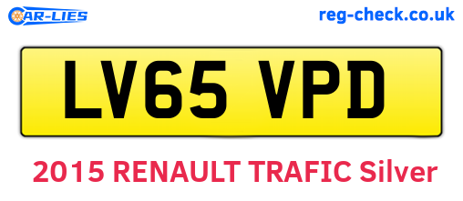 LV65VPD are the vehicle registration plates.