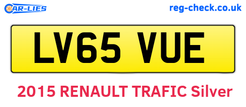 LV65VUE are the vehicle registration plates.