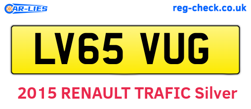 LV65VUG are the vehicle registration plates.