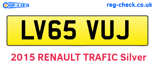 LV65VUJ are the vehicle registration plates.