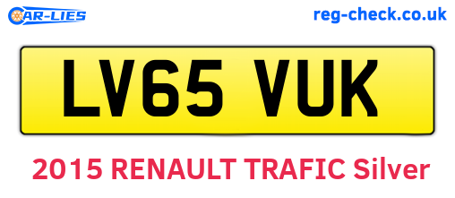 LV65VUK are the vehicle registration plates.