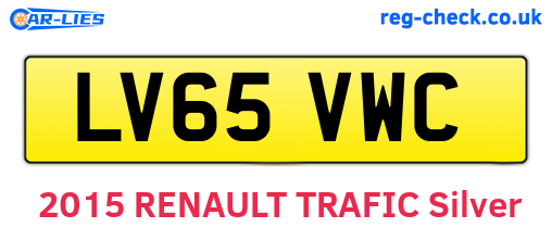LV65VWC are the vehicle registration plates.